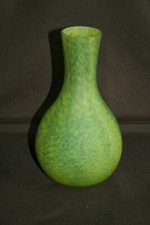 Vase pâte de verre - Moucheté jaune et vert
