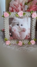 Cadre Chat mignon Shabby Chic