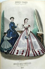 1863 MODES VRAIES *MAGNIFIQUE GRAVURES COULEURS* CHARMANT COSTUMES ROBES LIVRE