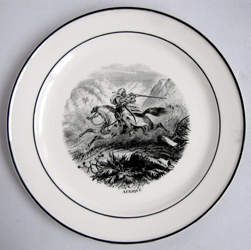 Ancienne assiette cheval pays - assiette,