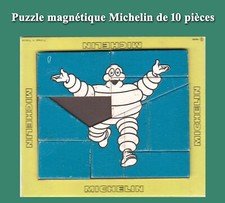 Puzzle magnétique Michelin de 10 pièces, 11 x 9,5 cm, manqué un élément