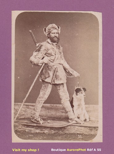 Photo albuminée chasseur - photo,