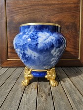 Porcelaine de Limoges Grand vase ou cache pot decor raisins Signe Marcadet