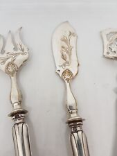 Service a mignardise bonbon dessert argent fourré  3 pieces Style Art Deco