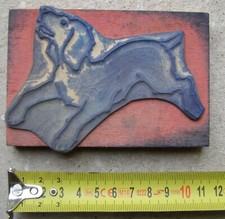 gros tampon ancien école chien épagneul dessin déco loisir