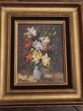 Tableau Étienne Bellan Peinture , Huile / toile   Ancien ,  Bouquet de Fleurs.