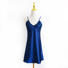 Satin Faux Soie Robe Chemise