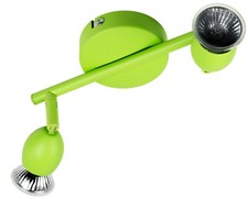 Luminaire Plafonnier Reglette vert 2 Spots orientables GU10 42 W halogene LED
