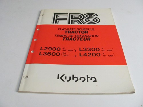 Kubota flat rate schedule - flat,