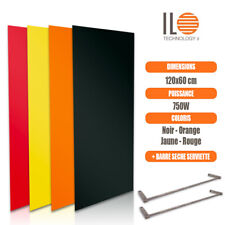 Radiateur électrique plat panneau rayonnant en verre 120x60cm 750W convertible 