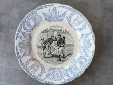 ANCIENNE ASSIETTE DE BADONVILLER TH FENAL - THEME MILITAIRE HUMORISTIQUE N° 9