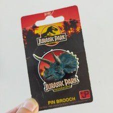 Vintage JURASSIC PARK Triceratops Pin Brooch Dufort 1990s