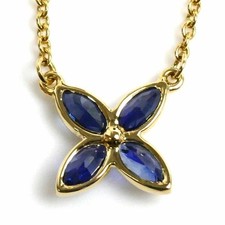 Collier Tiffany & Co. Victoria saphir or jaune 18 carats YG 15,7 pouces 1,9 g...