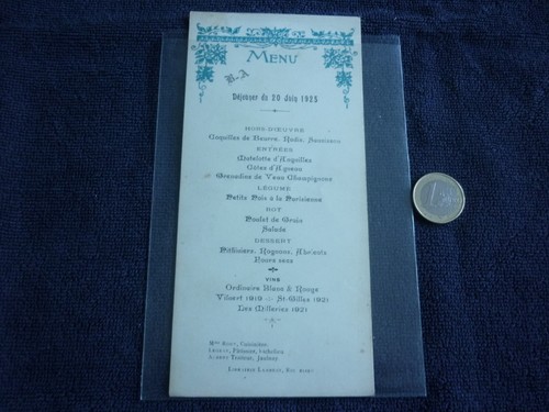 Ancien menu mariage - mariage, /