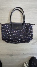 SAC LONGCHAMP marine Avec Dessins De Cavaliers. Collection Printemps Cuir Et...