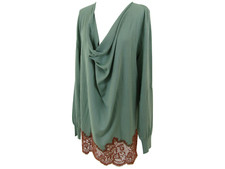 MARJOLAINE PULL Modèle AIMEE 50%SOIE 50%COTON Couleur Cascade/Epice T42/44