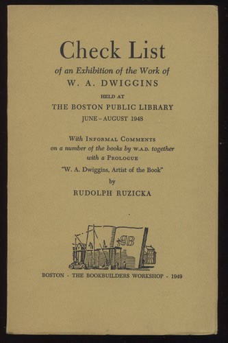 Dwiggins exhibition check - w.a.,