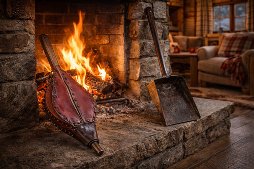 Ancien soufflet cheminée - de,