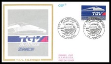France (T. G.V Atlantique) 1988 enveloppe Premier jour