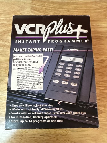 Vcr plus instant - vcr,