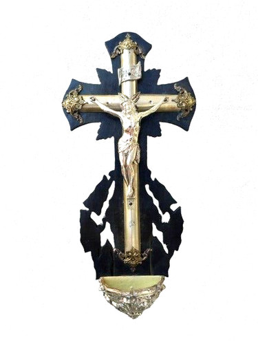 Bénitier crucifix napoléon - bénitier,