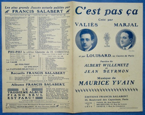 Maurice yvain humour - humour, partition