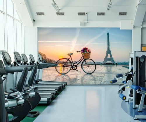 Papier peint paris tour - peint, 3d