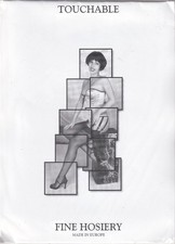 Bas nylon TOUCHABLE coloris Black. Taille Medium. UK RHT stockings.