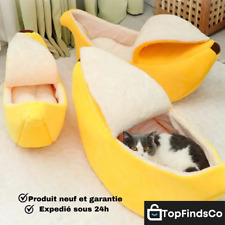 Lit Banane Confortable et Chaud pour Chat, Portable et Durable, Niche chien