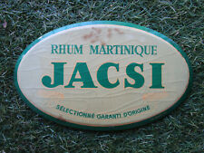 Ancien glaçoïde publicitaire Rhum Martinique Jacsi style plaque émaillée 1960.