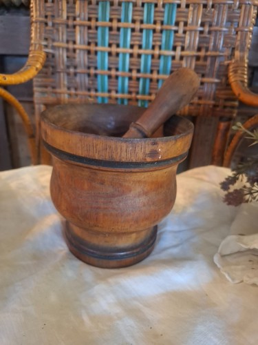 Ancien pilon mortier cuisine - ancien,
