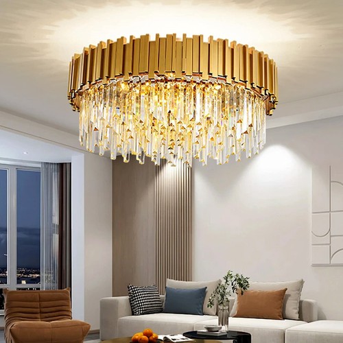 Lustre moderne led cristal - lustre,