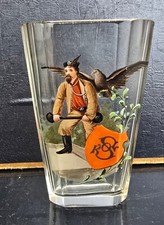 RARE VERRE GOBELET EMAILLE
