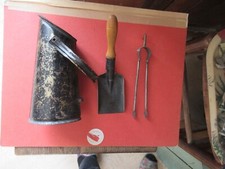 JOUET ANCIEN SEAU A CHARBON PELLE PINCETTE