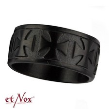 Bague croix de Malte en acier