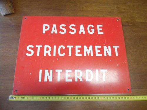 Panneau plaque vintage métal - ,