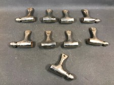 Lot de supports de tringle à rideau en laiton chromé vintage diamètre 20mm