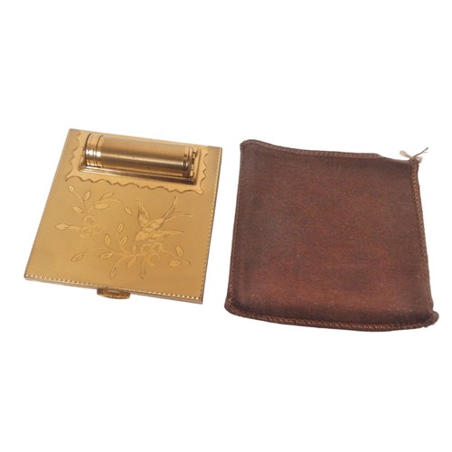 Ancien poudrier sac metal - ancien,