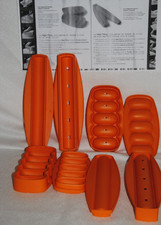 Lot 4 ?TUPPERWARE Sushi Party Maki + Nigiri Moule Orange 8 Pièces Complet