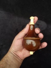 ancienne interrupteur en forme de poire en bois Acajou Noyer 1900