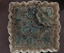 French ceramic handmade serving dish
