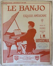 Le Banjo Esquisse Américaine Louis Moreau Gottschalk Environ 1930 Piano