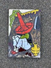 Tableau Vintage 1960 Carreaux De Céramique  Era Capron Blin Vallauris Plaque