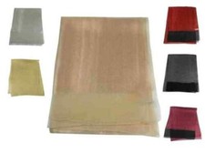 Étole De Soie Organza Lurex Châle Femme Cérémonie or, Argent Noir Rouge Rose