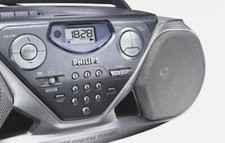 Poste cassette CD Philips AZ1505 Boombox K7 audio FM sans fil stéréo Radio laser