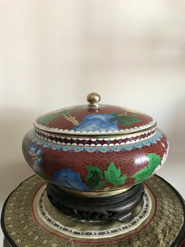Cloisonne bonbonniere potiche - cloisonne,