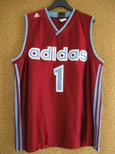 Maillot basket Adidas #1 Jersey Bordeaux et ciel vintage Jersey Polyester - M