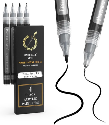 Feutre acrylique noir lot - acrylique,