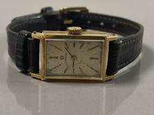 Mini Tank Oméga montre femme or 18carats bracelet lézard 18k gold oméga watch