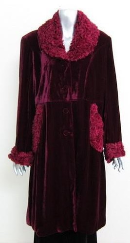 Velvet red coat - velvet,